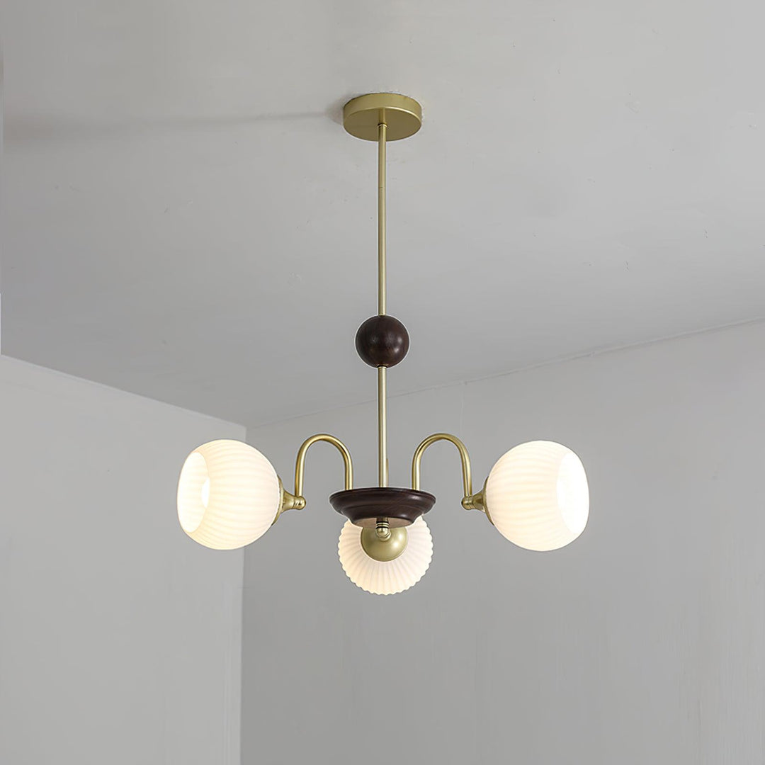 Lustra Chandelier Sculptural en Verre Canalisé - Neutralighting