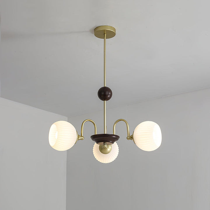 Lustra Chandelier Sculptural en Verre Canalisé - Neutralighting