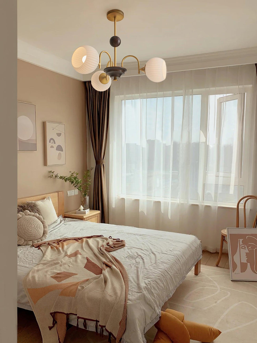 Lustra Chandelier Sculptural en Verre Canalisé - Neutralighting