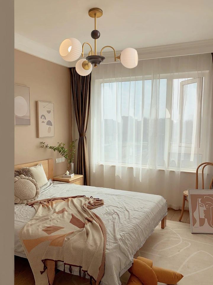 Lustra Chandelier Sculptural en Verre Canalisé - Neutralighting