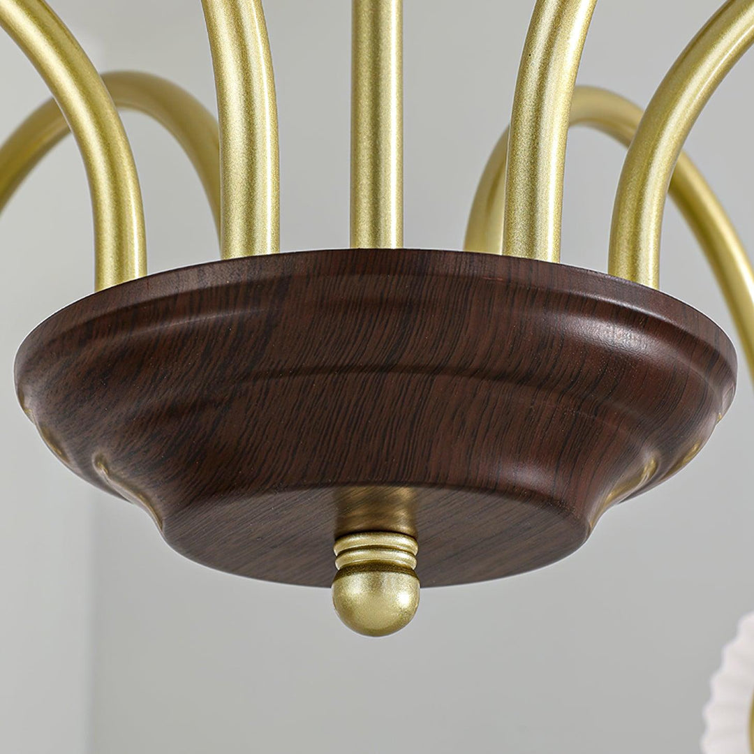 Lustra Chandelier Sculptural en Verre Canalisé - Neutralighting