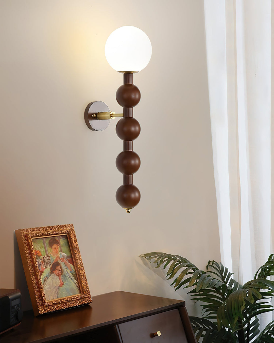 Novan Applique murale Gourd en bois et verre, style moderne - Neutralighting