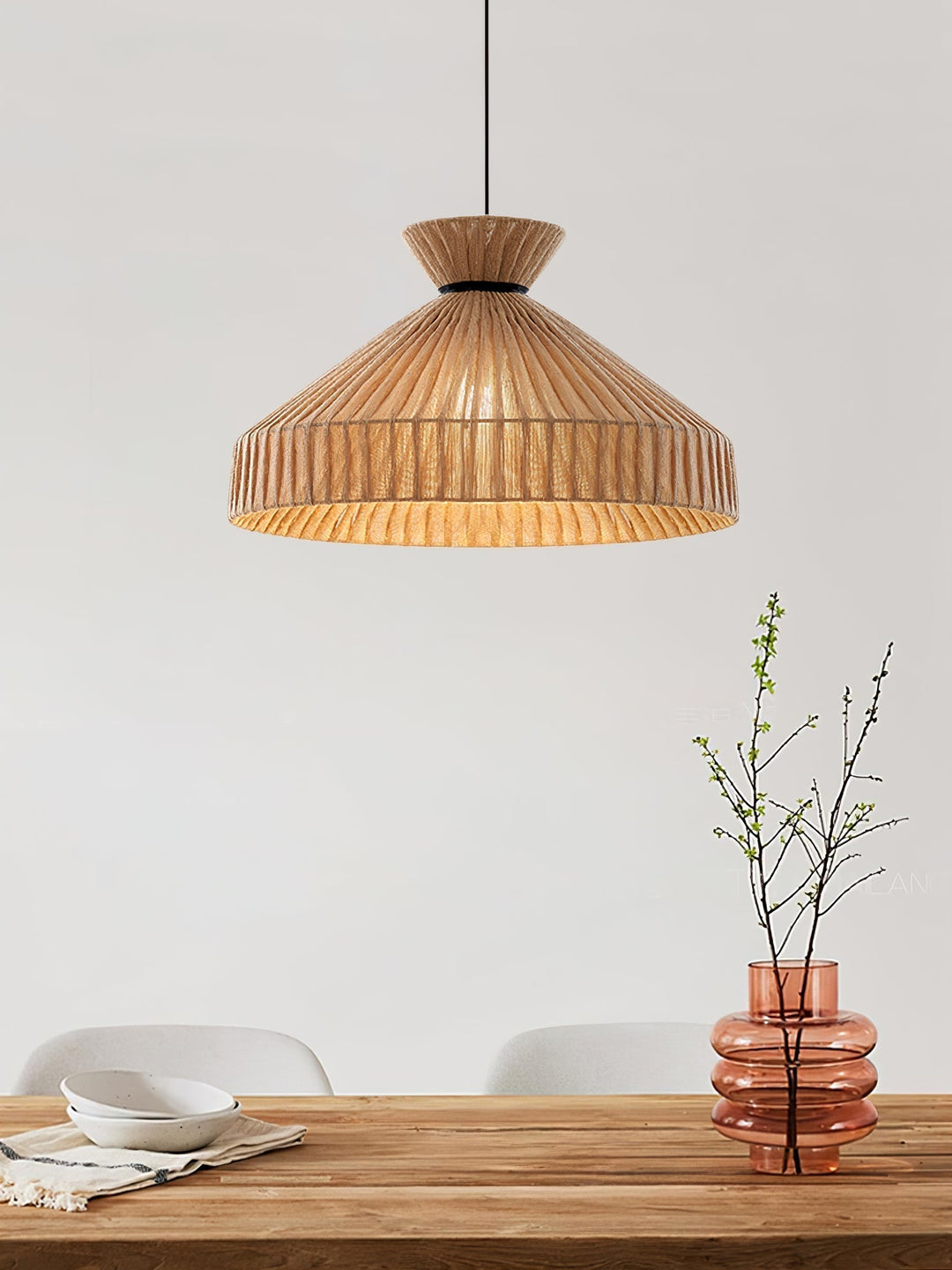 Cusoren Lampe Pendante Tissu Élégance Vague - Neutralighting