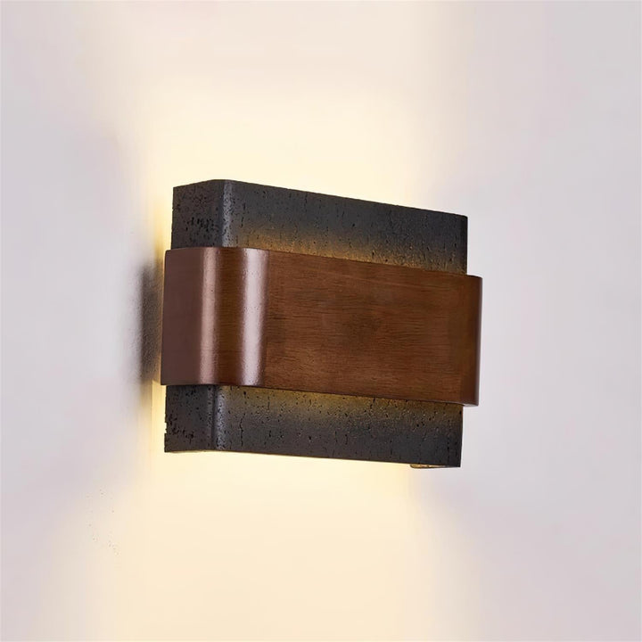 Ritta Lampe Murale Arc Fini Bois Travertin - Neutralighting