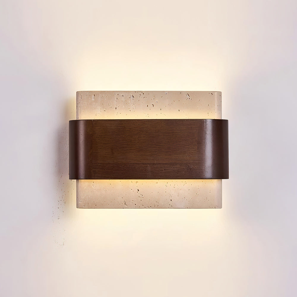 Ritta Lampe Murale Arc Fini Bois Travertin - Neutralighting