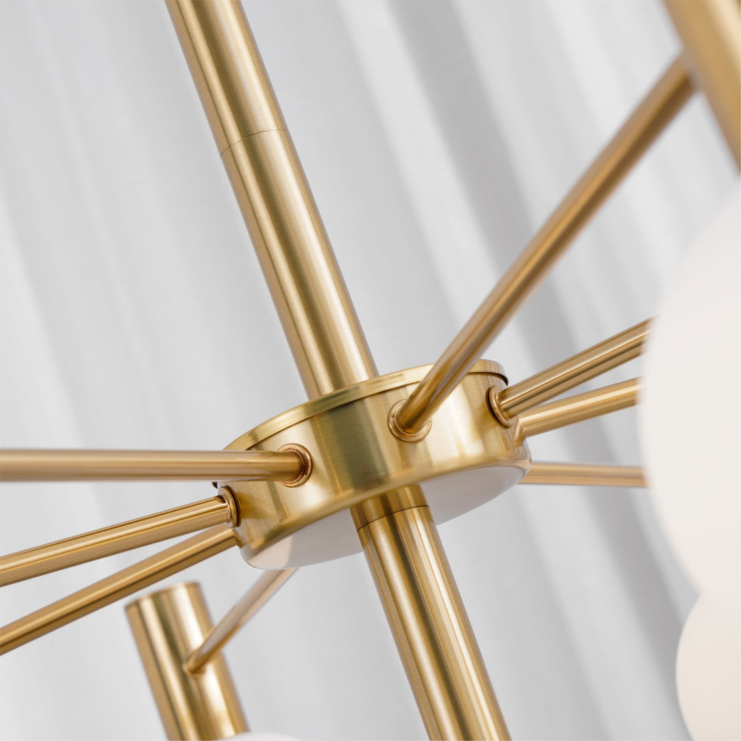Lustra Chandelier Globe En Verre Cadre Doré Moderne - Neutralighting