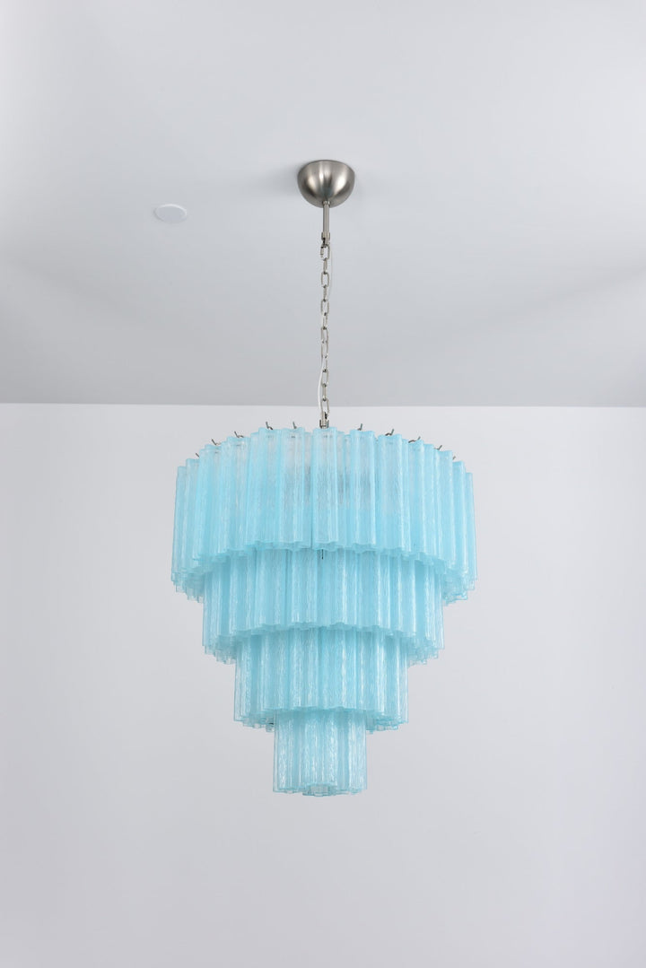 Aurora Lustre Cascade Superposé Verre Élégant Vintage - Neutralighting