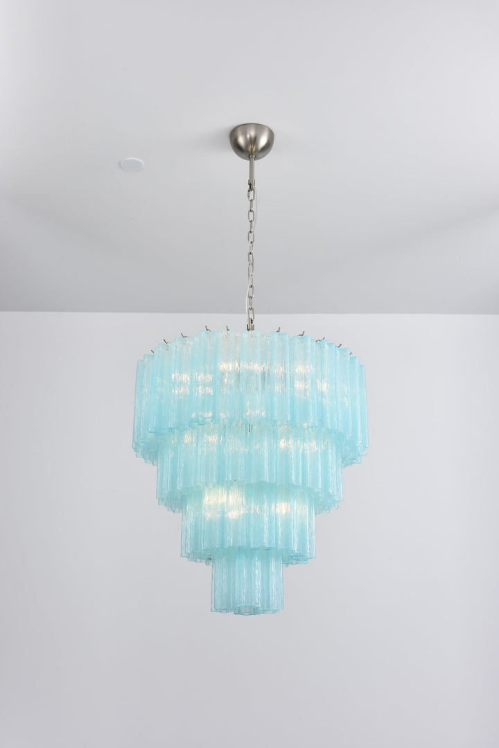 Aurora Lustre Cascade Superposé Verre Élégant Vintage - Neutralighting