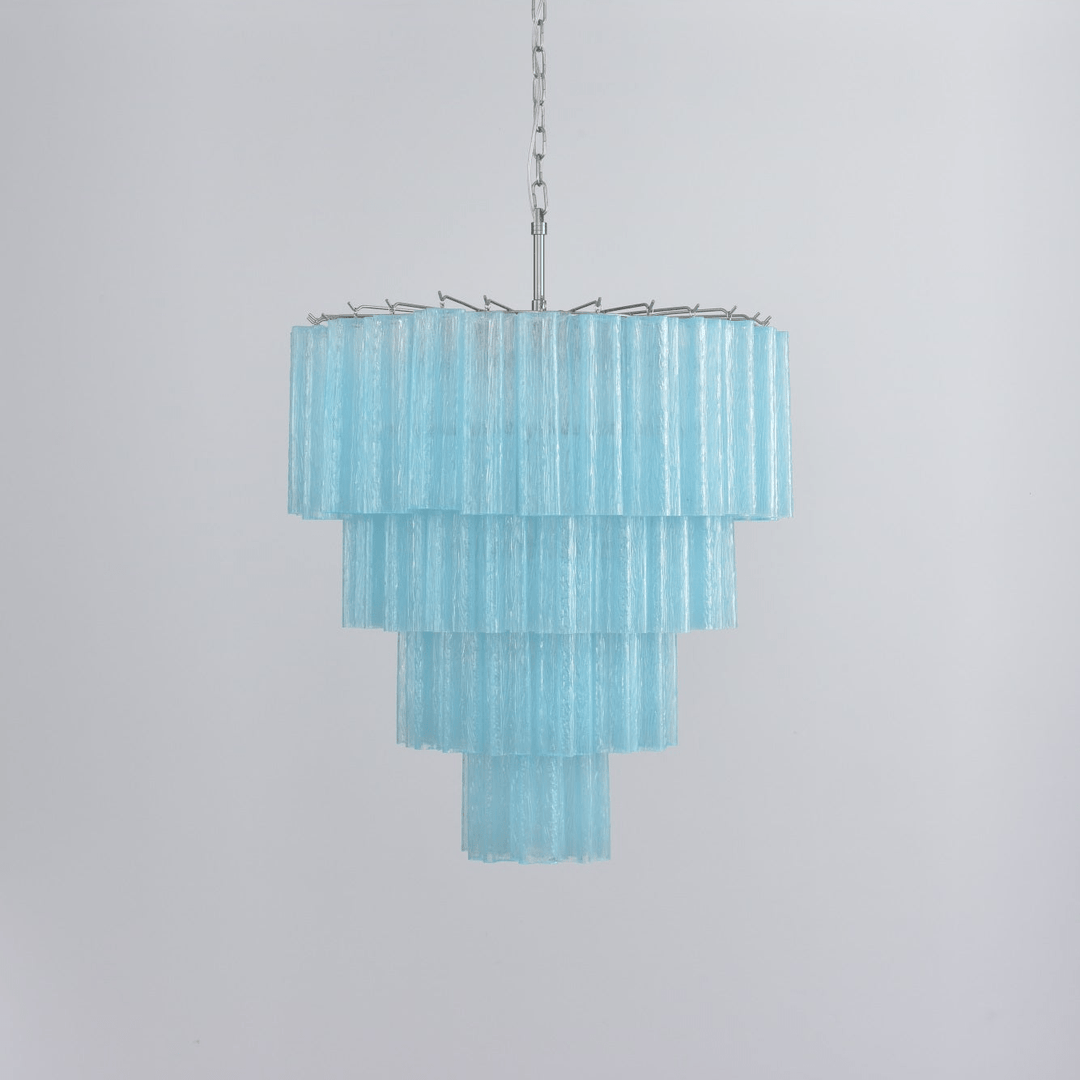 Aurora Lustre Cascade Superposé Verre Élégant Vintage - Neutralighting