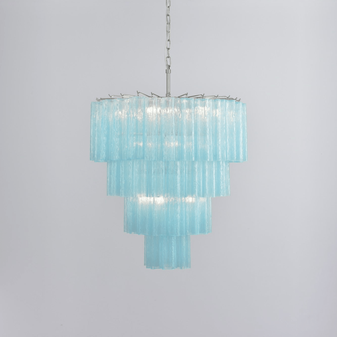 Aurora Lustre Cascade Superposé Verre Élégant Vintage - Neutralighting