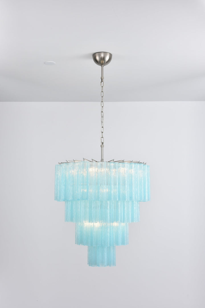 Aurora Lustre Cascade Superposé Verre Élégant Vintage - Neutralighting