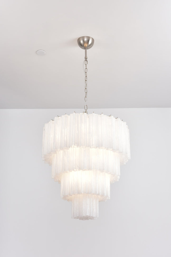 Aurora Lustre Cascade Superposé Verre Élégant Vintage - Neutralighting