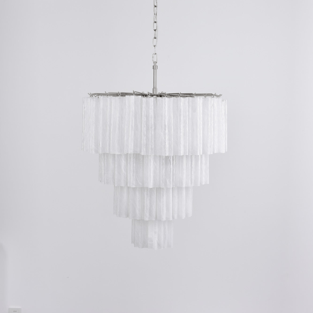 Aurora Lustre Cascade Superposé Verre Élégant Vintage - Neutralighting