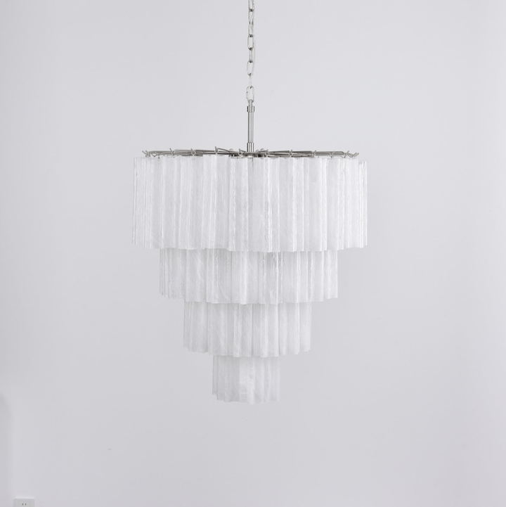 Aurora Lustre Cascade Superposé Verre Élégant Vintage - Neutralighting