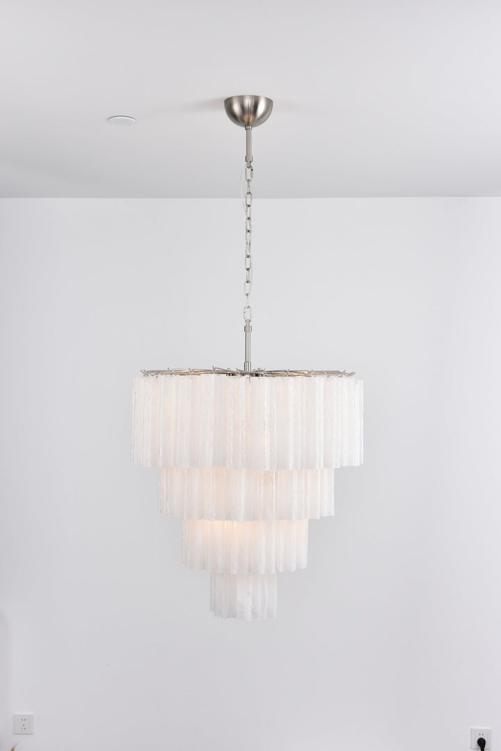 Aurora Lustre Cascade Superposé Verre Élégant Vintage - Neutralighting