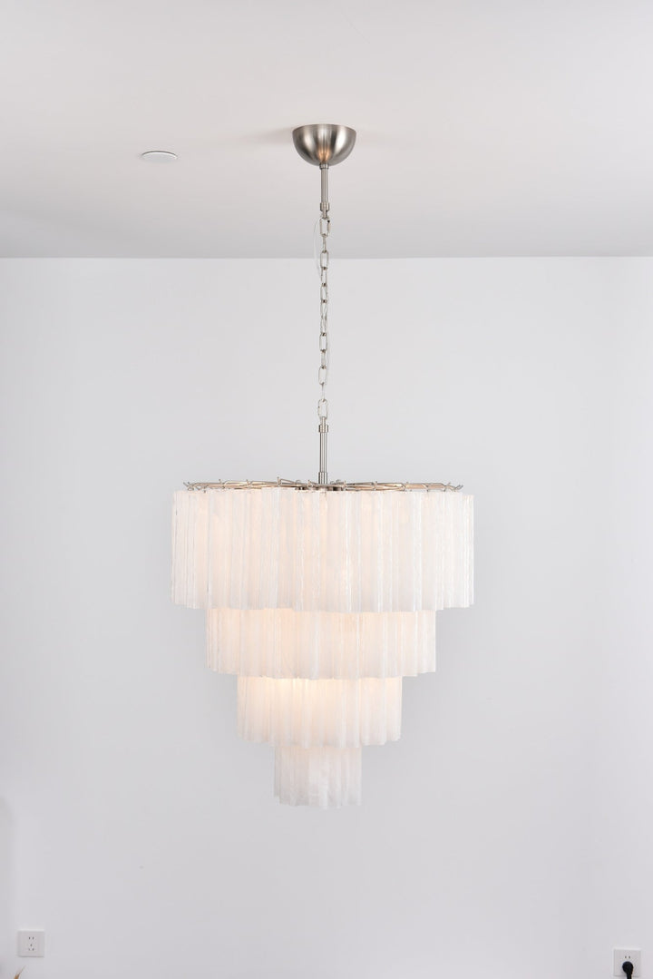 Aurora Lustre Cascade Superposé Verre Élégant Vintage - Neutralighting