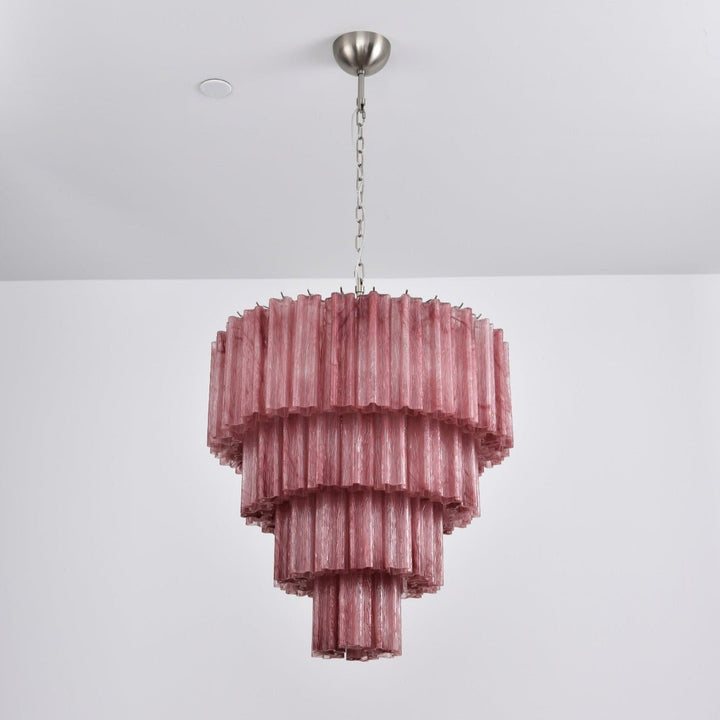 Aurora Lustre Cascade Superposé Verre Élégant Vintage - Neutralighting
