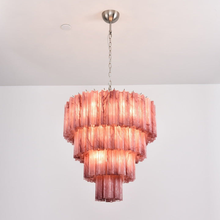 Aurora Lustre Cascade Superposé Verre Élégant Vintage - Neutralighting