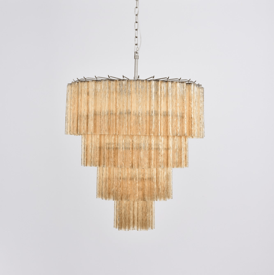 Aurora Lustre Cascade Superposé Verre Élégant Vintage - Neutralighting