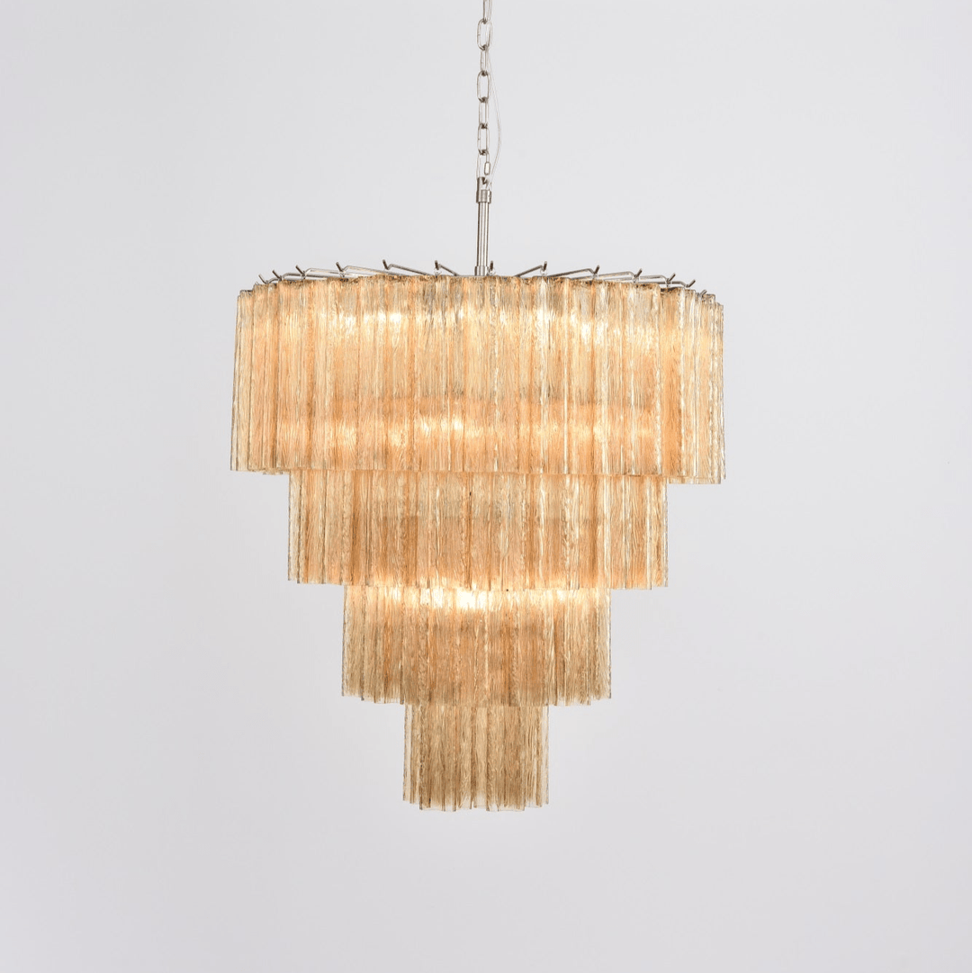 Aurora Lustre Cascade Superposé Verre Élégant Vintage - Neutralighting