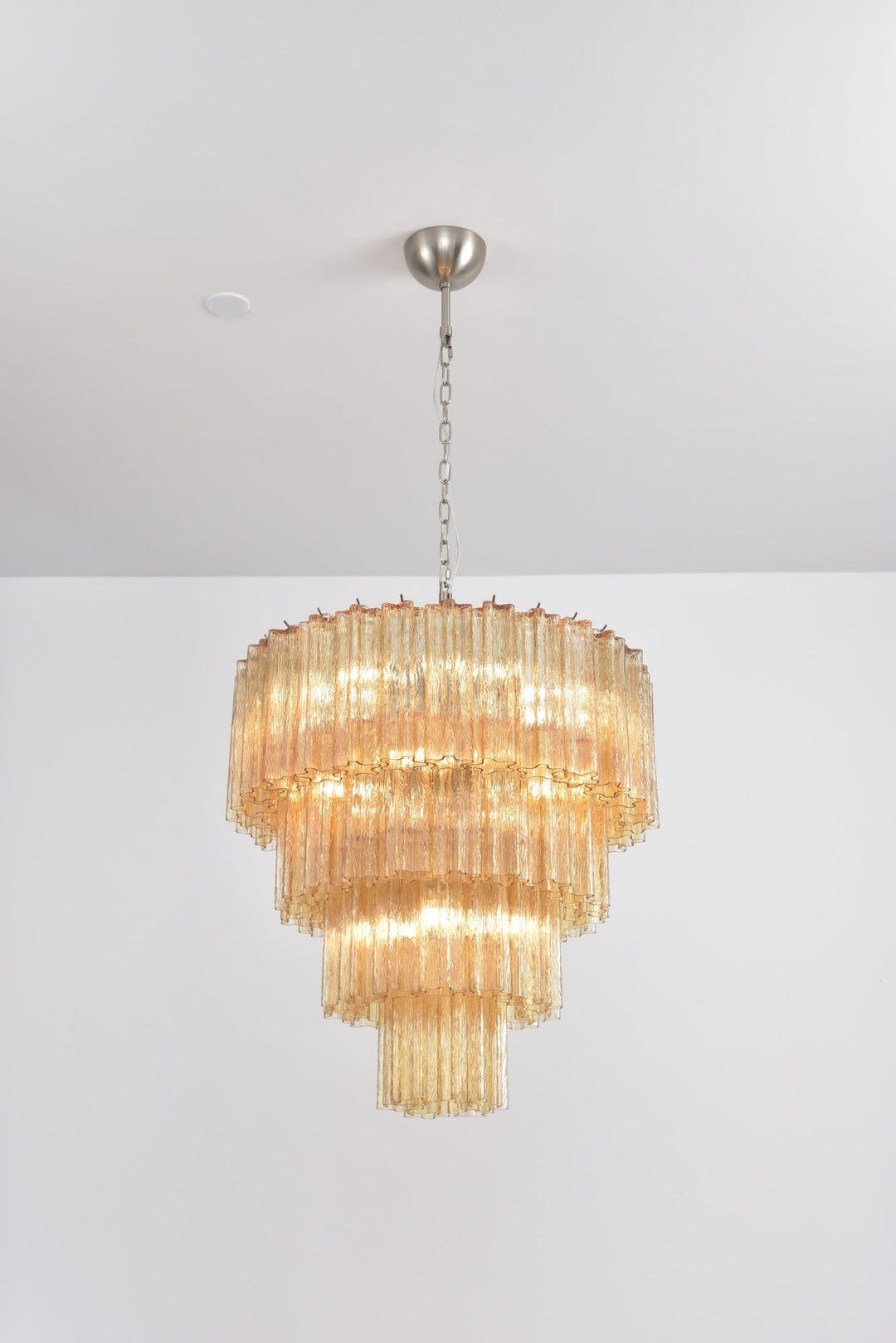 Aurora Lustre Cascade Superposé Verre Élégant Vintage - Neutralighting