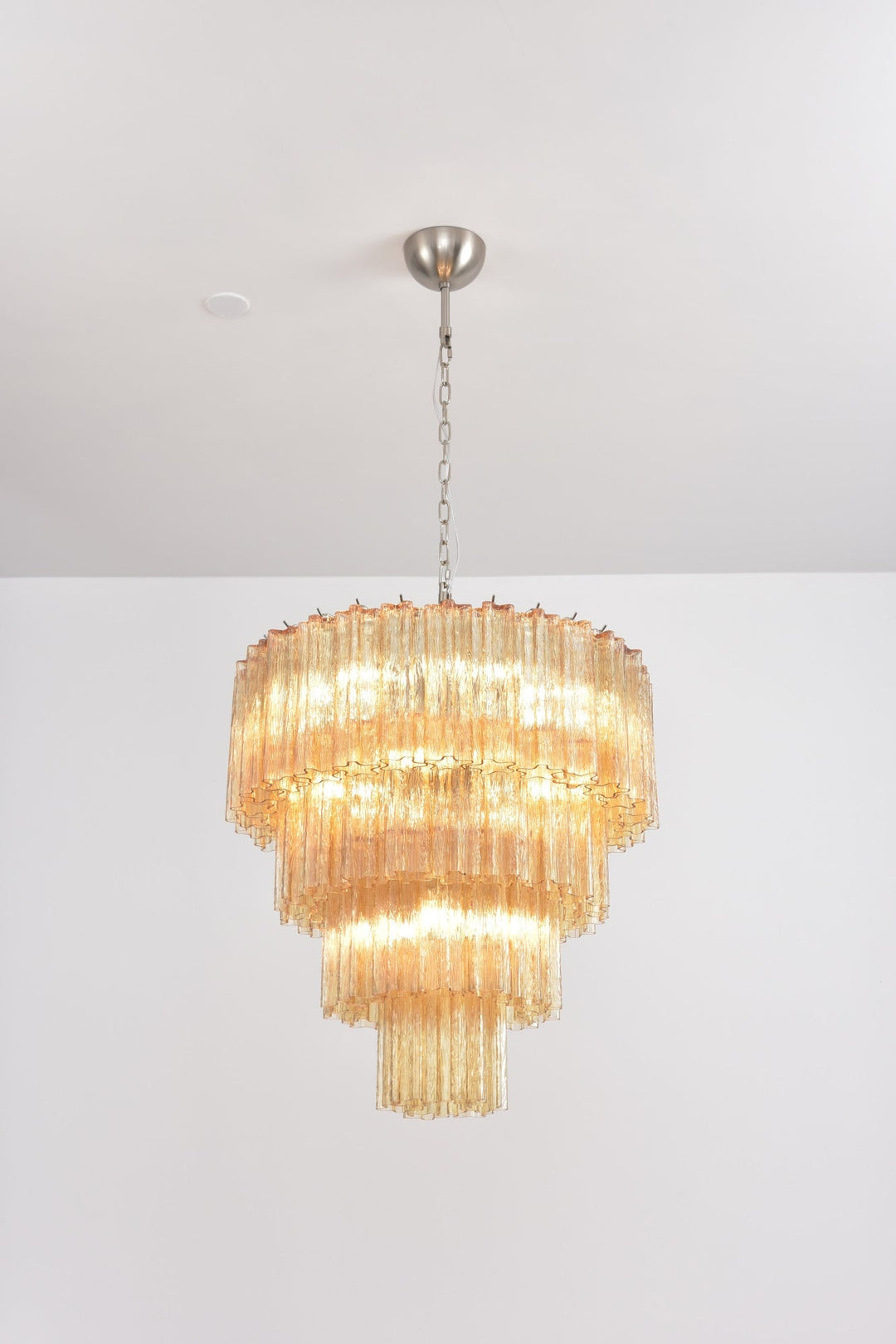 Aurora Lustre Cascade Superposé Verre Élégant Vintage - Neutralighting
