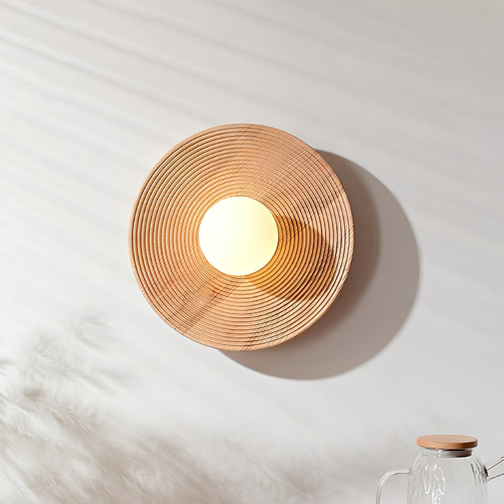 Serena Applique Murale Bois Rond Minimaliste - Neutralighting