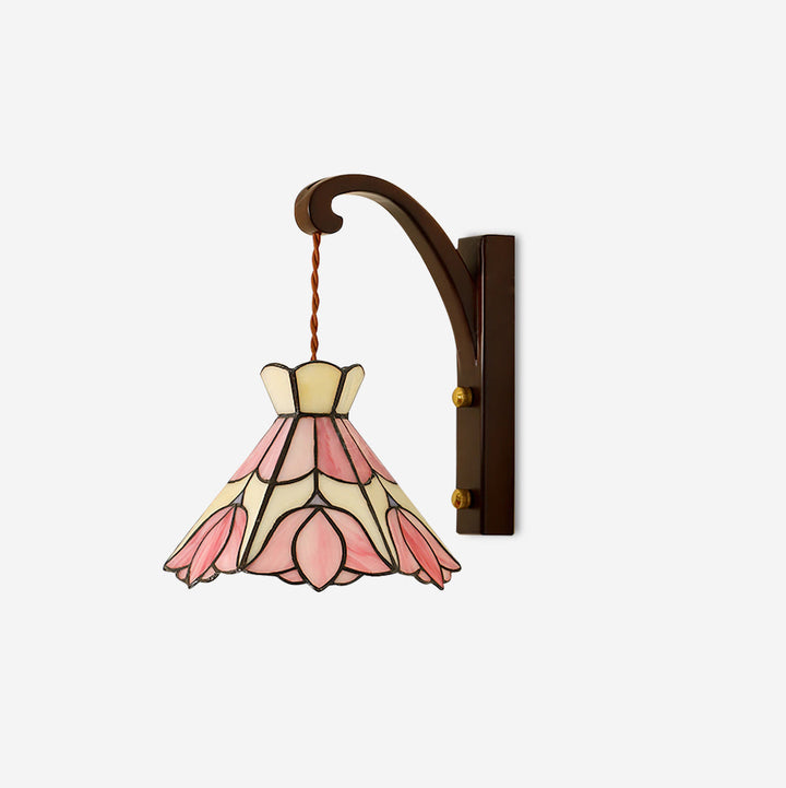 Velvet Applique Murale Vintage Abat-jour Verre Rose - Neutralighting