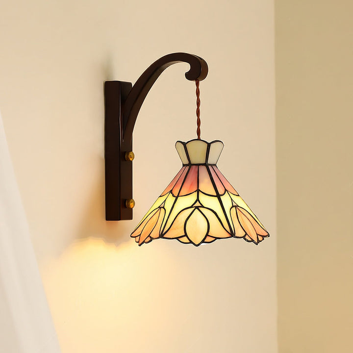 Velvet Applique Murale Vintage Abat-jour Verre Rose - Neutralighting