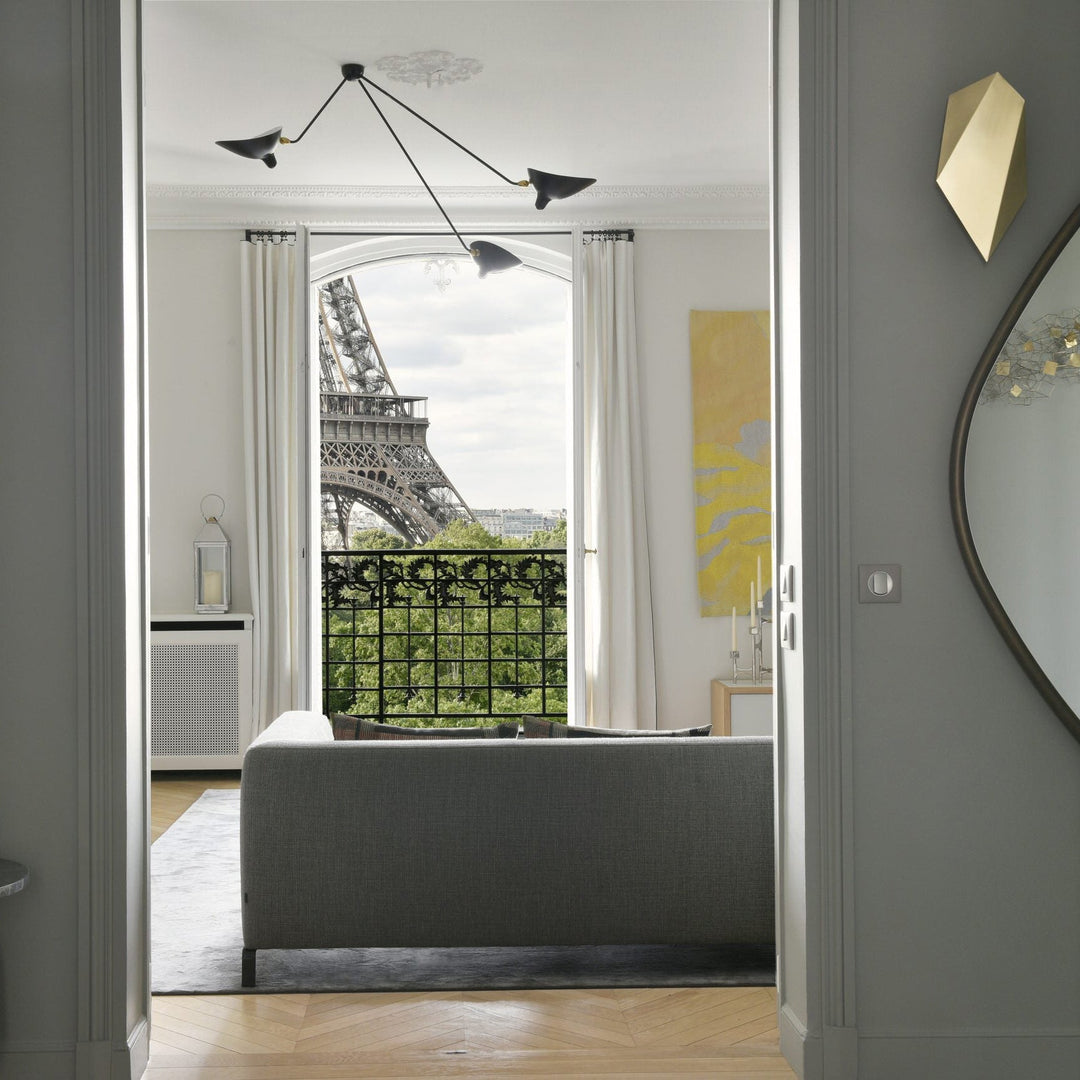 Solara Plafonnier Trois Bras Noir Sculptural - Neutralighting