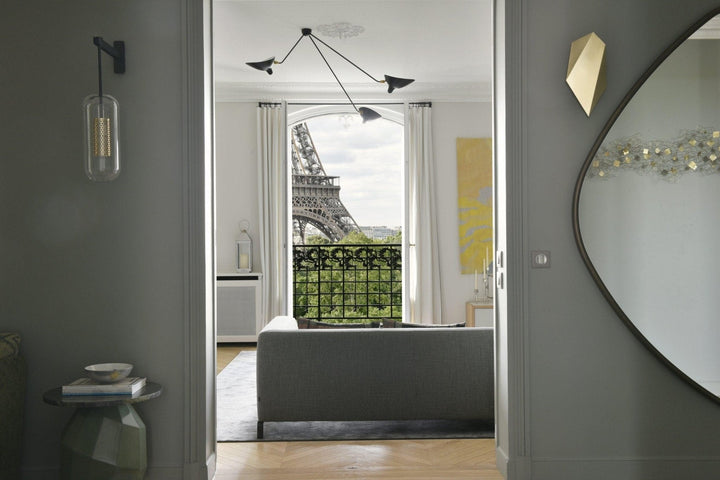 Solara Plafonnier Trois Bras Noir Sculptural - Neutralighting