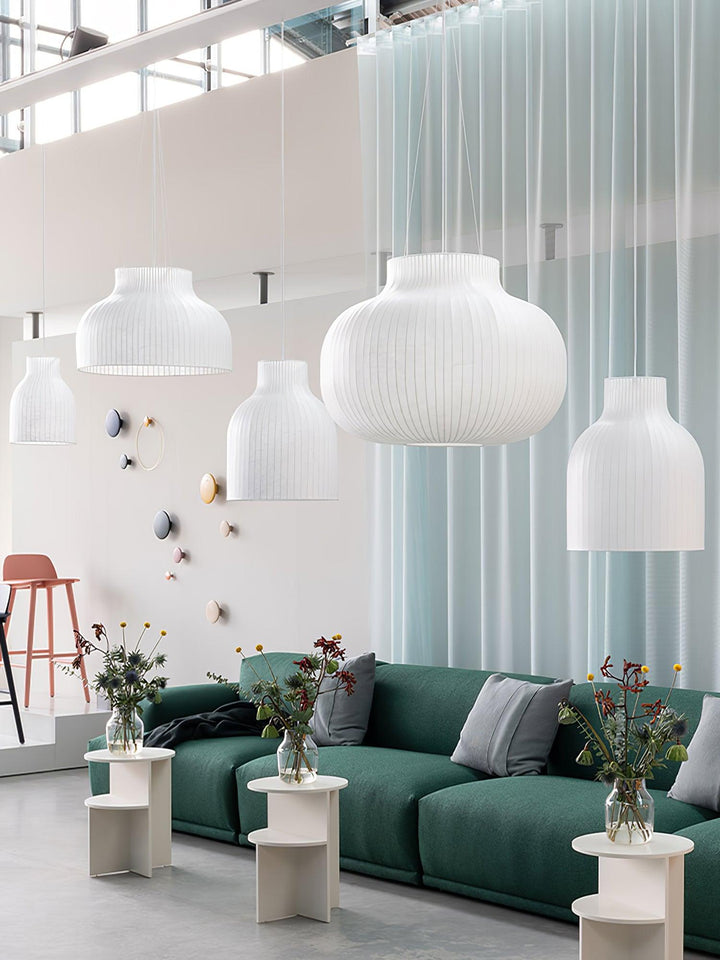 Lumina Lampe Pendante en Soie Canellée - Neutralighting