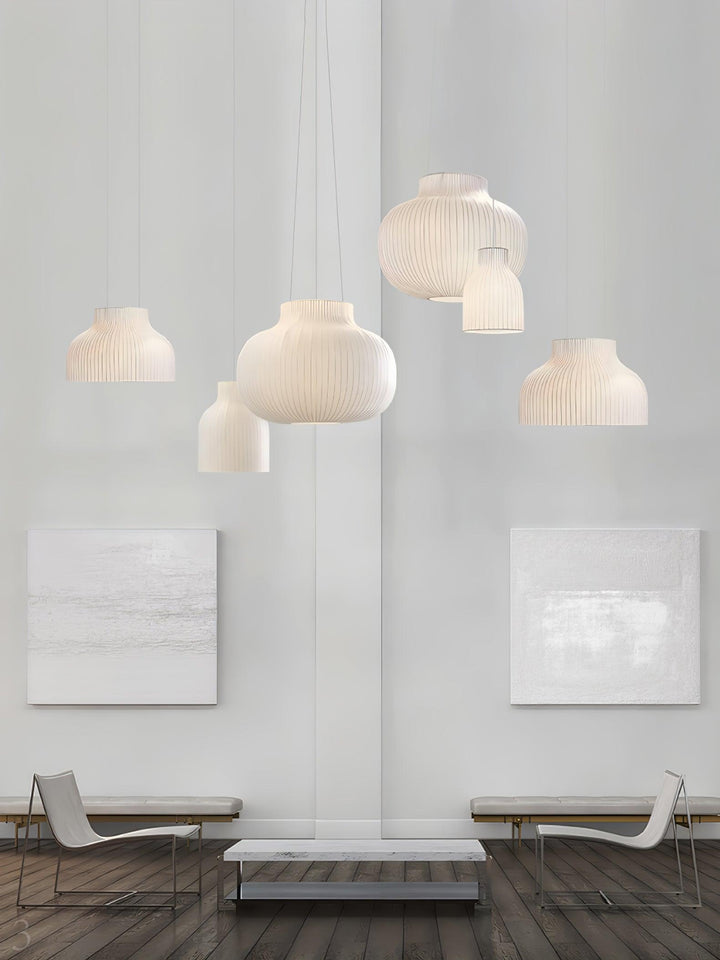 Lumina Lampe Pendante en Soie Canellée - Neutralighting