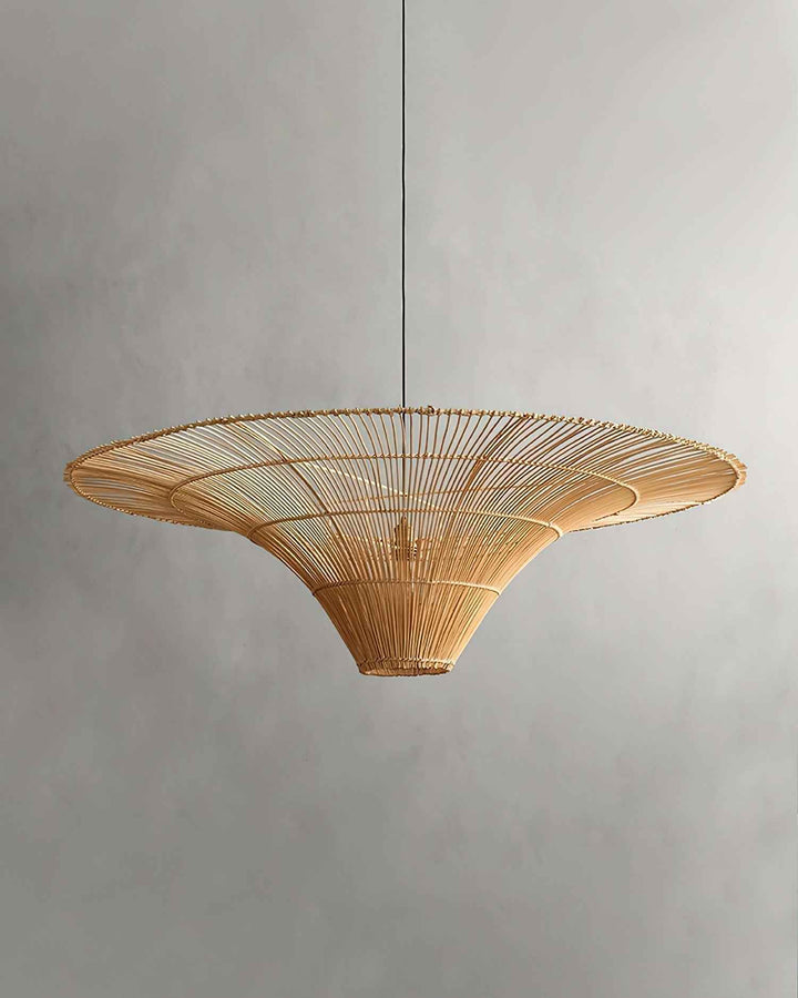 Juvio Lampe Suspension Rattan Tissée à la Main - Neutralighting