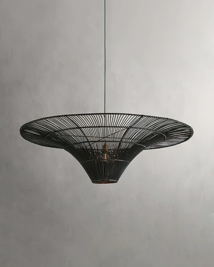 Juvio Lampe Suspension Rattan Tissée à la Main - Neutralighting