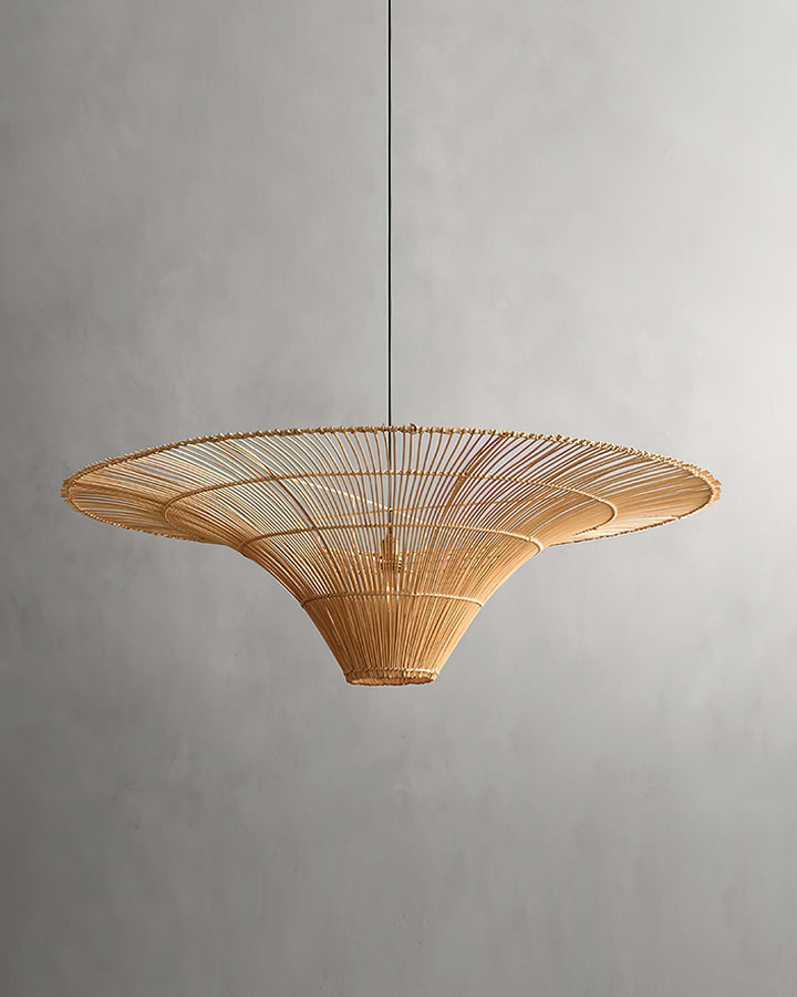 Juvio Lampe Suspension Rattan Tissée à la Main - Neutralighting
