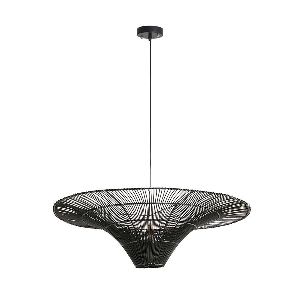 Juvio Lampe Suspension Rattan Tissée à la Main - Neutralighting