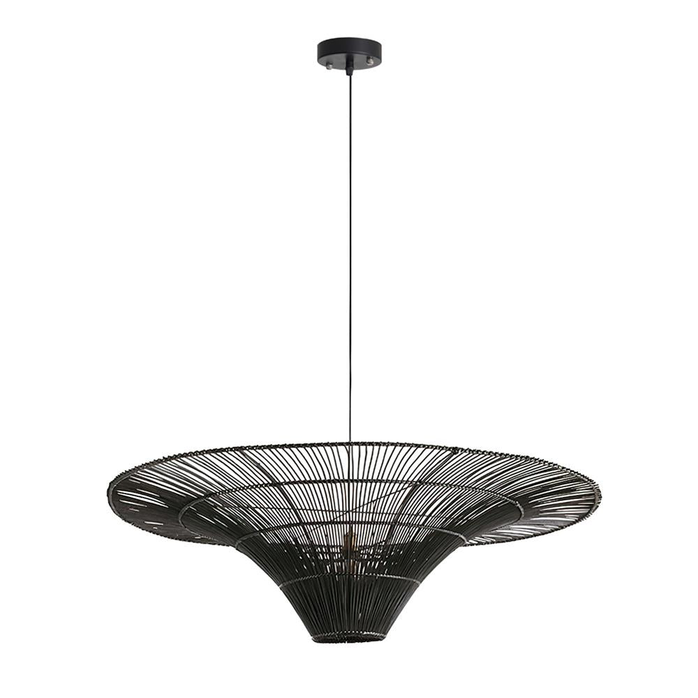 Juvio Lampe Suspension Rattan Tissée à la Main - Neutralighting