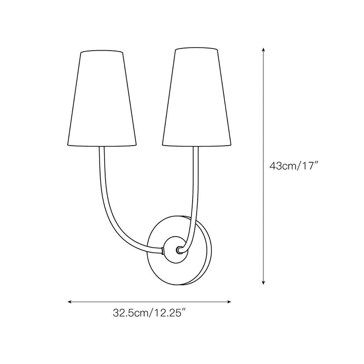 Aldoren Applique Murale en Laiton et Tissu, Style Vintage Moderne Minimaliste - Neutralighting