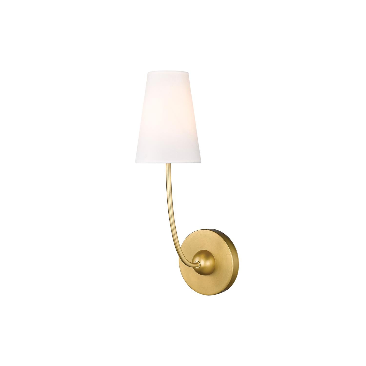 Aldoren Applique Murale en Laiton et Tissu, Style Vintage Moderne Minimaliste - Neutralighting