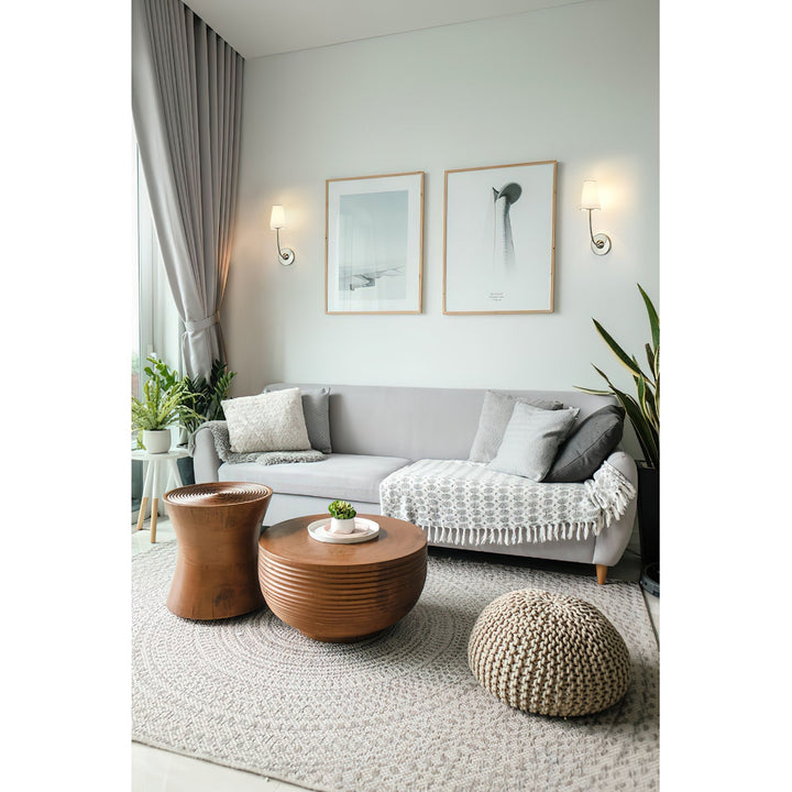 Aldoren Applique Murale en Laiton et Tissu, Style Vintage Moderne Minimaliste - Neutralighting