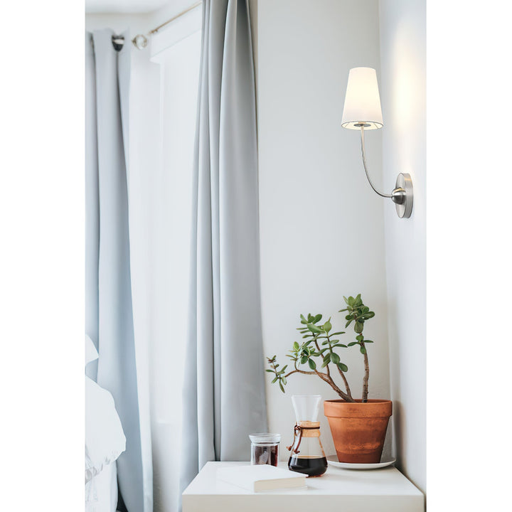 Aldoren Applique Murale en Laiton et Tissu, Style Vintage Moderne Minimaliste - Neutralighting