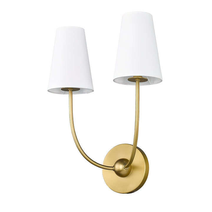 Aldoren Applique Murale en Laiton et Tissu, Style Vintage Moderne Minimaliste - Neutralighting