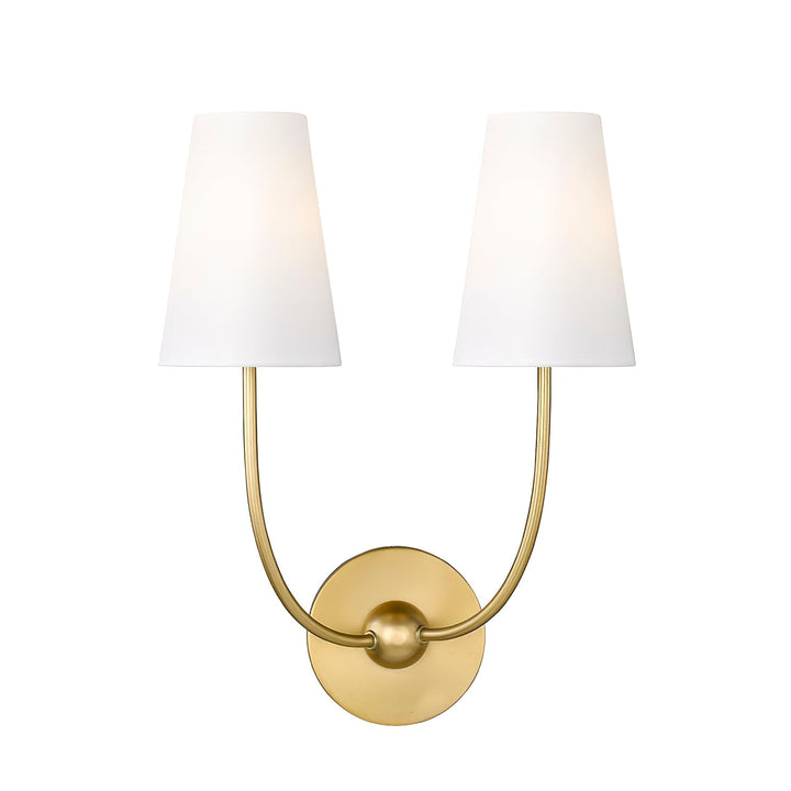 Aldoren Applique Murale en Laiton et Tissu, Style Vintage Moderne Minimaliste - Neutralighting