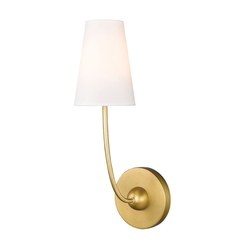 Aldoren Applique Murale en Laiton et Tissu, Style Vintage Moderne Minimaliste - Neutralighting
