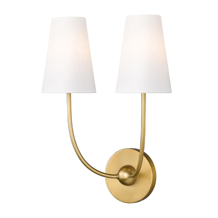 Aldoren Applique Murale en Laiton et Tissu, Style Vintage Moderne Minimaliste - Neutralighting
