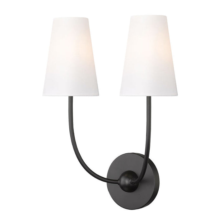 Aldoren Applique Murale en Laiton et Tissu, Style Vintage Moderne Minimaliste - Neutralighting