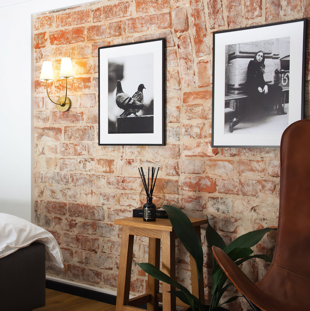 Aldoren Applique Murale en Laiton et Tissu, Style Vintage Moderne Minimaliste - Neutralighting