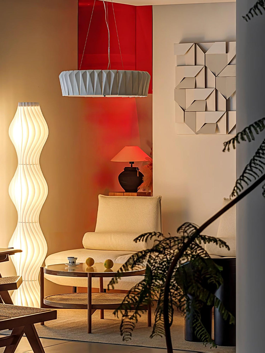 Vaeliora Côtes Céramique Suspension Lumière - Neutralighting