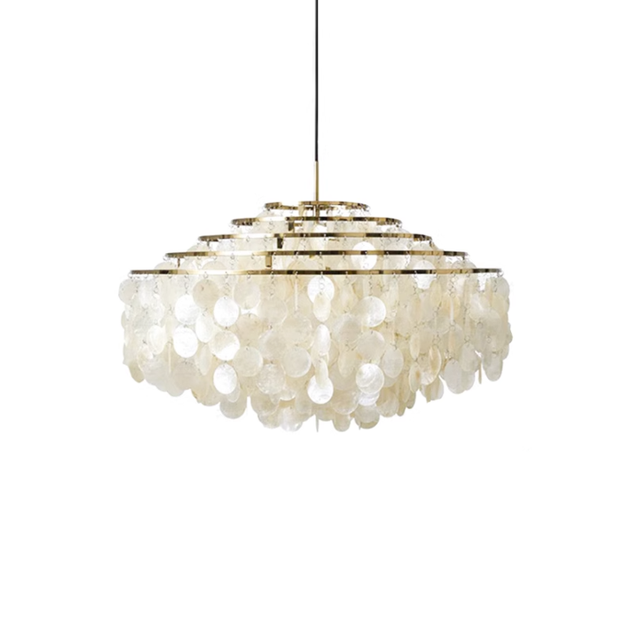 Lustra Suspension Lampe Anneau Rond en Coquillage - Neutralighting